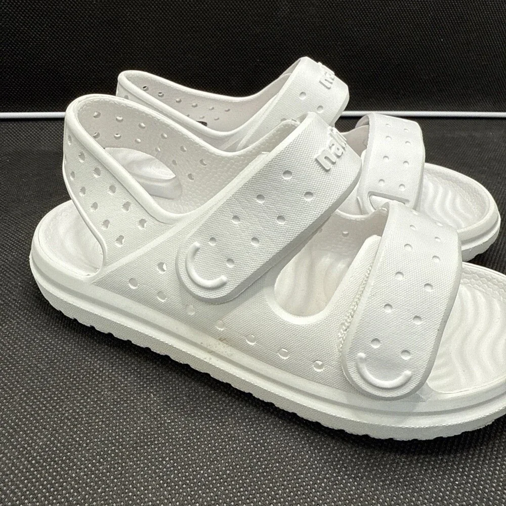 Native Shoes Chase Sandals Kids US 10 White Sugarlite Adjustable Strap UZB42 - Picture 6 of 15